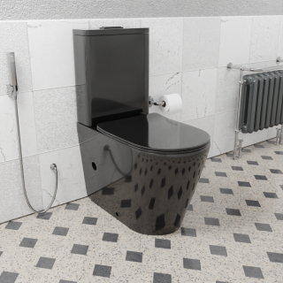 Унитаз CeramaLux NS-2176-18 с бачком и сиденьем Микролифт